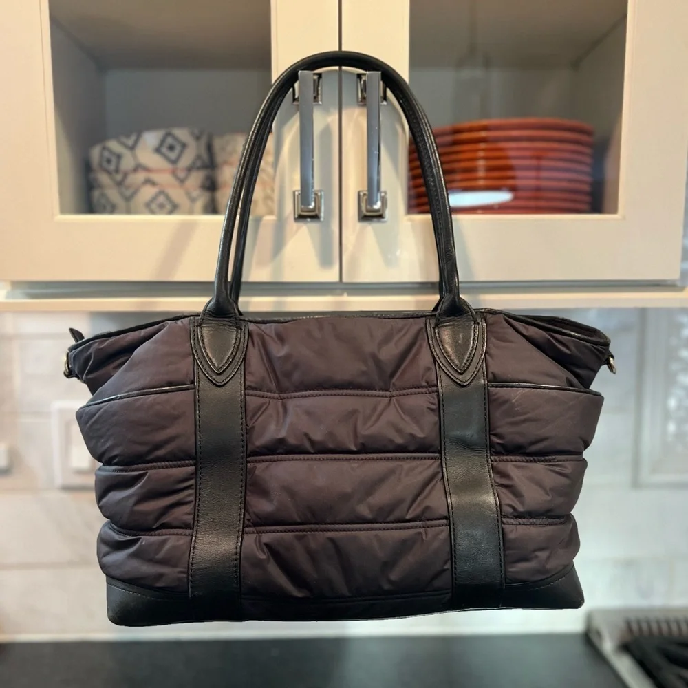 Burberry Black Quilted Nylon Baby Bag Tote - Picture 7 of 16